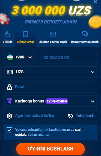 Hisob yaratish usullari - Telefon, email, ijtimoiy tarmoqlar orqali