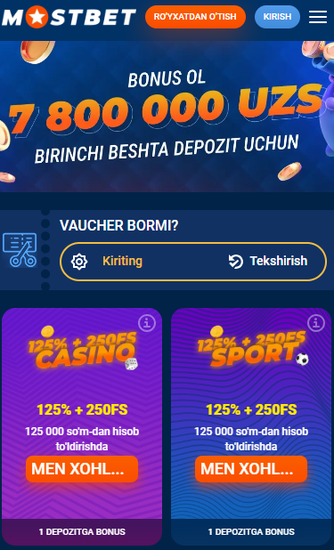 Mostbet promokodlari